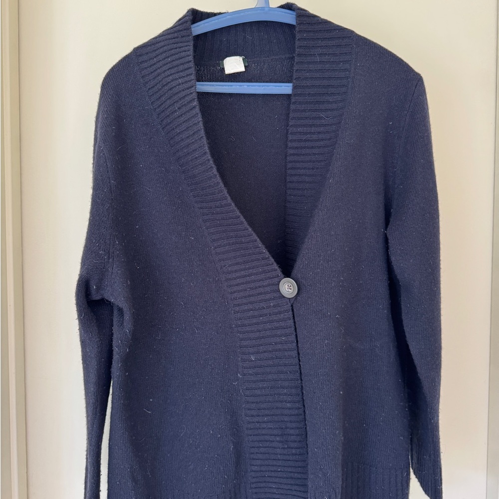 Womens Jcrew Navy Blue Women's Sweater cardigan cashmere blend